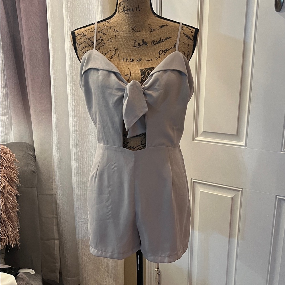 Gray forever 21 Spaghetti Strap Romper